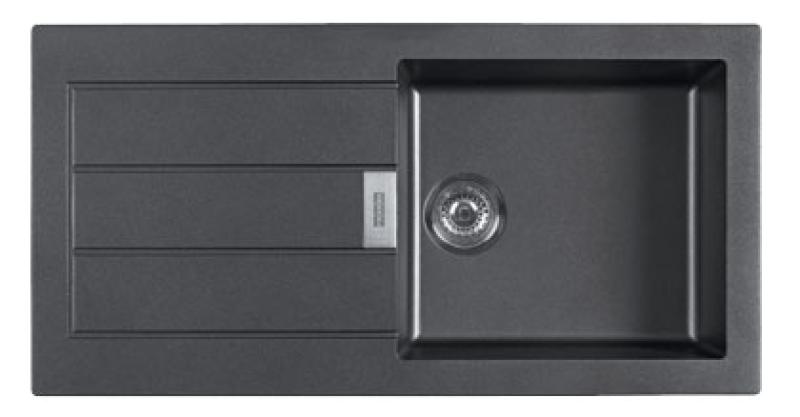 Franke Sirius 2 S2D 611 plastový dřez s odkapávačem černý povrch 100x50 143.0634.480
