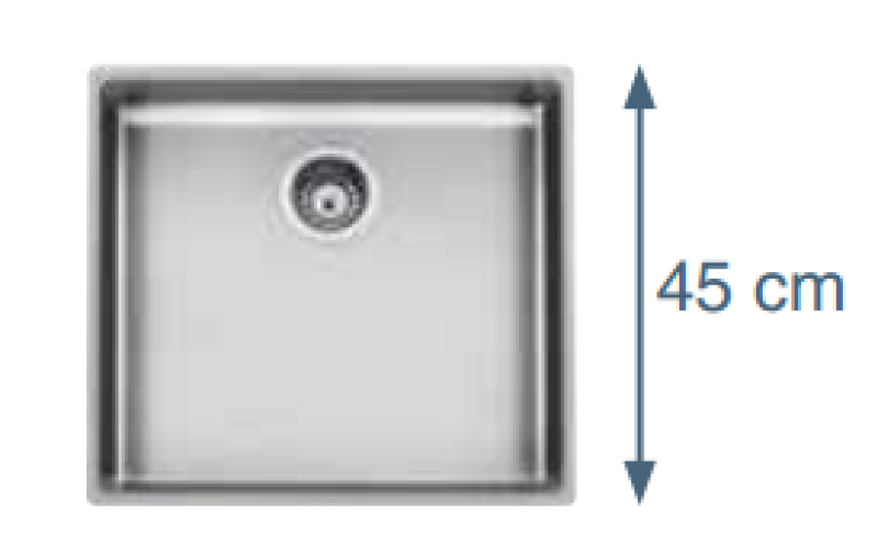 Foster L45 Speciální 45cm dlouhý nerezový dřez 50 x 45 cm podstavba 1208953724