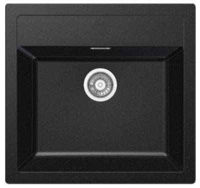 Franke Sirius 2 S2D 610.50 plastový černý dřez 56x53cm s montáží a dírou pro kohoutek 114.0271.940