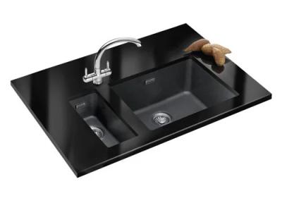 Franke Sirius 2 S2D 610.50 plastový černý dřez 56x53cm s montáží a dírou pro kohoutek 114.0271.940