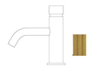 Waterevolution Flow Faucet self-closing brushed brass T110TPLE
