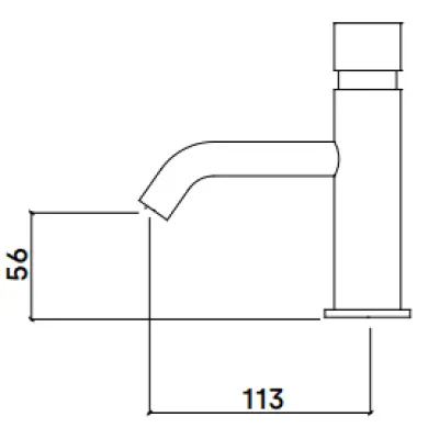 Waterevolution Flow Faucet self-closing brushed brass T110TPLE