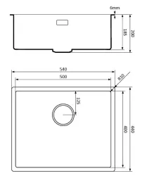 Lorreine černý Quartz dřez 50x40cm spodní montáž plochá montáž černý s gun metal sítkem 1208954038