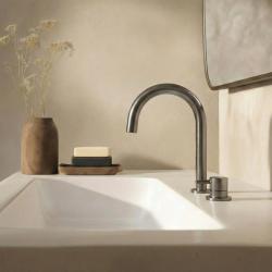 Waterevolution Flow 2otvorová umyvadlová baterie PVD Gun Metal T1121UGME