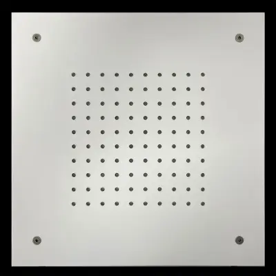 SB Rubinetterie matte white corian solid surface built-in square rain shower ceiling showerhead 30cm 1208954082