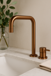 Waterevolution Flow 2-otvorová umyvadlová baterie PVD Kartáčovaná Měď T112HCPE