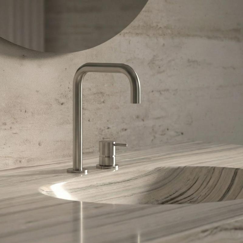 Waterevolution Flow 2-otvorová umyvadlová baterie nerez T112HIE