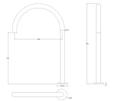 Waterevolution Flow 2-otvorová umyvadlová baterie bílá s vysokým U 200mm výtokem T1122UBR