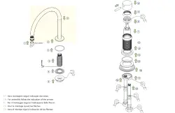 Waterevolution Flow 2-otvorová umyvadlová baterie PVD Gun Metal s vysokým U 200mm výtokem T1122UGME