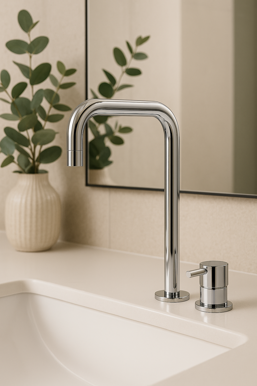 Waterevolution Flow 2-otvorová umyvadlová baterie vysoká hubice 222 chrom T122H01