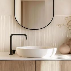 Waterevolution Flow 2-otvorová umyvadlová baterie vysoký výtok 222 matná černá T122HPR