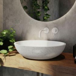 Waterevolution Flow vestavěná umyvadlová baterie bílá výtok 10 cm T116BBR-10