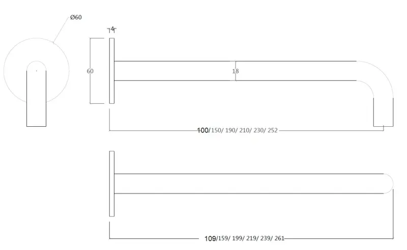 Waterevolution Flow vestavěná umyvadlová baterie bílá výtok 10 cm T116BBR-10