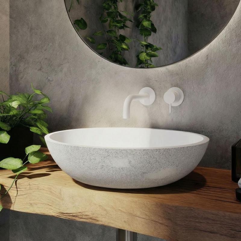 Waterevolution Flow vestavěná umyvadlová baterie bílá výtok 10 cm T116BBR-10