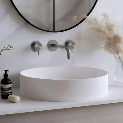 Waterevolution Flow 3-dírková vestavná umyvadlová baterie kompletně z nerezové oceli s výtokem 15 cm T1163FIE-15