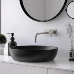 Waterevolution Flow vestavěná umyvadlová baterie s krycí deskou, kompletně z nerezové oceli, s výtokem 15 cm, T1161BIE-15