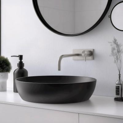 Waterevolution Flow vestavěná umyvadlová baterie s krycí deskou, kompletně z nerezové oceli, s výtokem 15 cm, T1161BIE-15