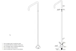 Waterevolution Flow volně stojící umyvadlová baterie výtok PVD Gun Metal T1676GME