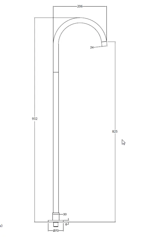 Waterevolution Flow volně stojící umyvadlová baterie, výtok plně z nerezové oceli T1677IE