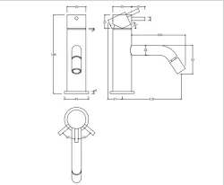 Waterevolution Flow bidetová baterie PVD Gun Metal T120GME