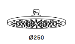 Waterevolution Flow hlavová sprcha 250mm plně nerezová ocel T164325IE