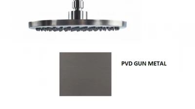 Waterevolution Flow head shower 200mm PVD Gun Metal T1643GME