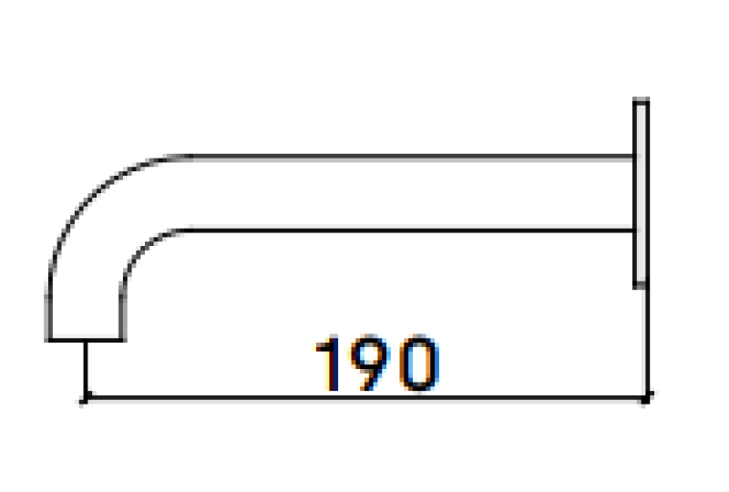 Waterevolution Flow výtok vany 19 cm PVD Gun Metal T167119GME