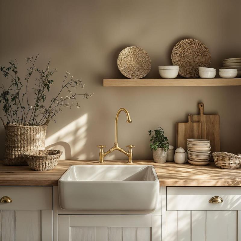 PB classic Nostalgická klasická kuchyňská baterie Bronz s variabilní roztečí 2 otvory 18-25cm 1208954352