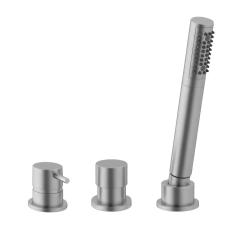 Waterevolution Flow 3-otvorová vanová baterie pro montáž na okraj vany RVS T138SBIE