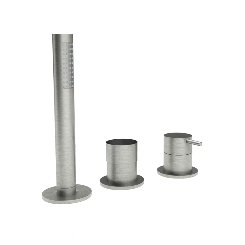 Waterevolution Flow 3-otvorová vanová baterie pro montáž na okraj vany RVS T138SBIE