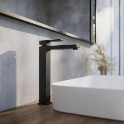 PB Kiki jednopáková vysoká umyvadlová baterie pro umyvadlové mísy, matná černá