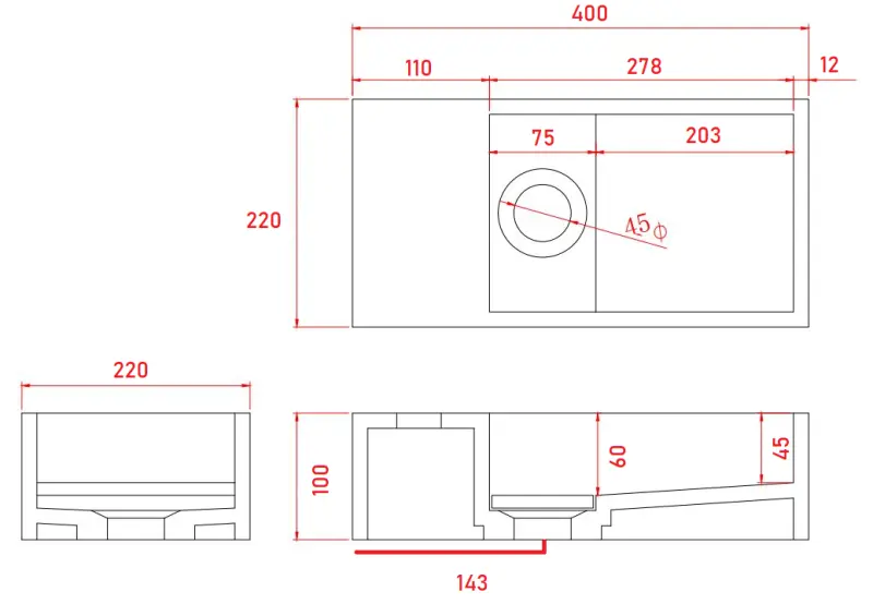 Solid-S Marble solid surface umyvadlo B40xD22xV10cm mramor matná černá vlevo bez otvoru pro baterii 1208954632