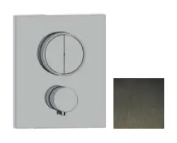 SB Push Square Vestavěná termostatická baterie s tlačítkovým přepínačem a regulátorem objemu PVD gun metal 1208955131
