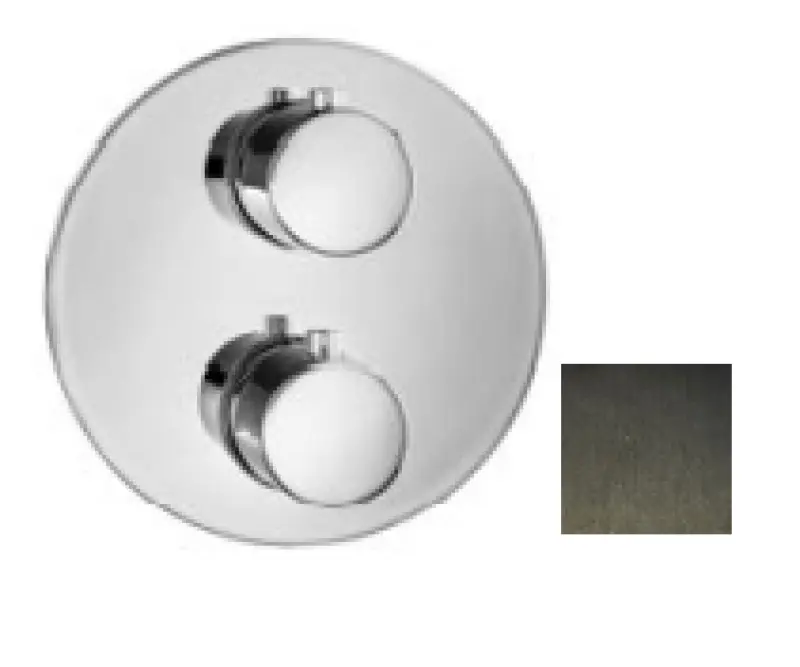 SB Universale Round Vestavěná termostatická baterie se 2 výstupy PVD gun metal 1208955168