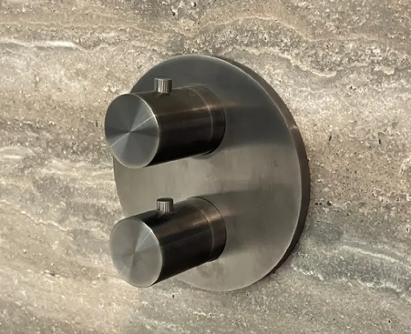 SB Universale Round Vestavěná termostatická baterie se 2 výstupy PVD gun metal 1208955168