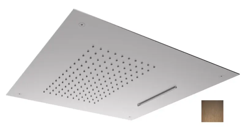 SB Square 316 Dešťová sprcha vestavěná s vodopádem 50x50cm stropní sprchová hlavice PVD měď 1208955318