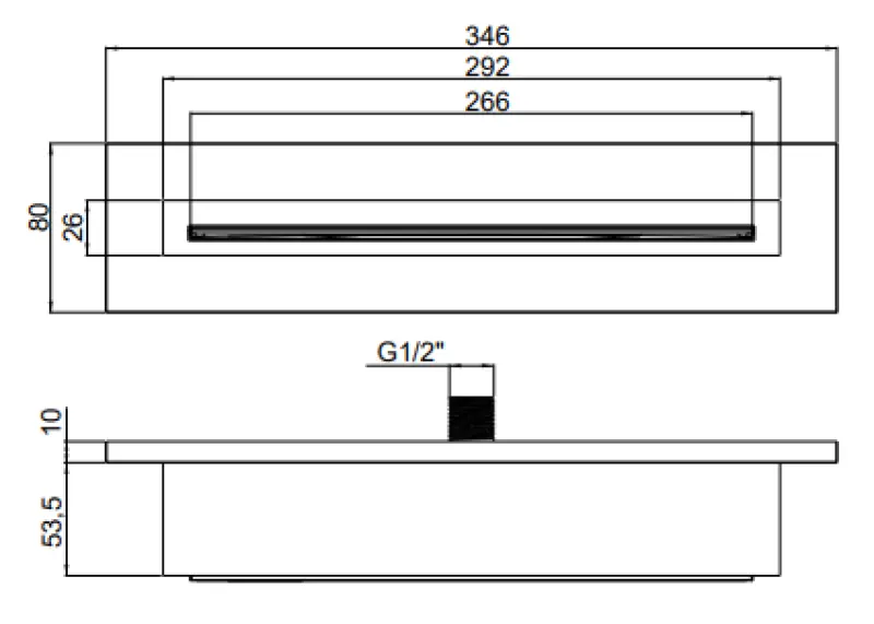SB Vodopád 316 výtok vany vestavěný kompletně nerez 1208955342