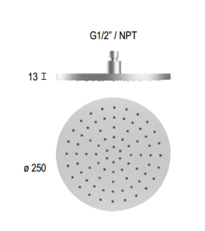 SB Round 316 Dešťová sprcha hlavová sprcha 25 cm PVD měď 1208955347