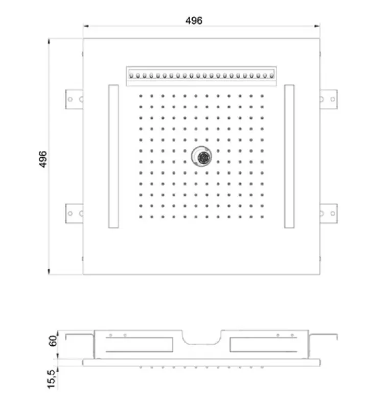 SB Wire-Twist Dešťová sprcha vestavná s chromoterapickým osvětlením, zcela z nerezové oceli 1208955376