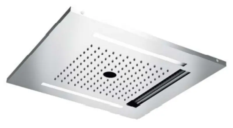 SB Wire-Twist Dešťová sprcha vestavná s chromoterapickým osvětlením, zcela z nerezové oceli 1208955376