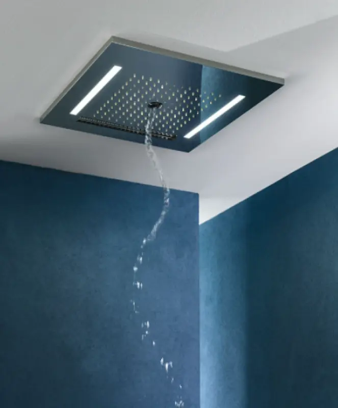 SB Wire-Twist Dešťová sprcha vestavěná s chromoterapií osvětlení PVD zlato 1208955381