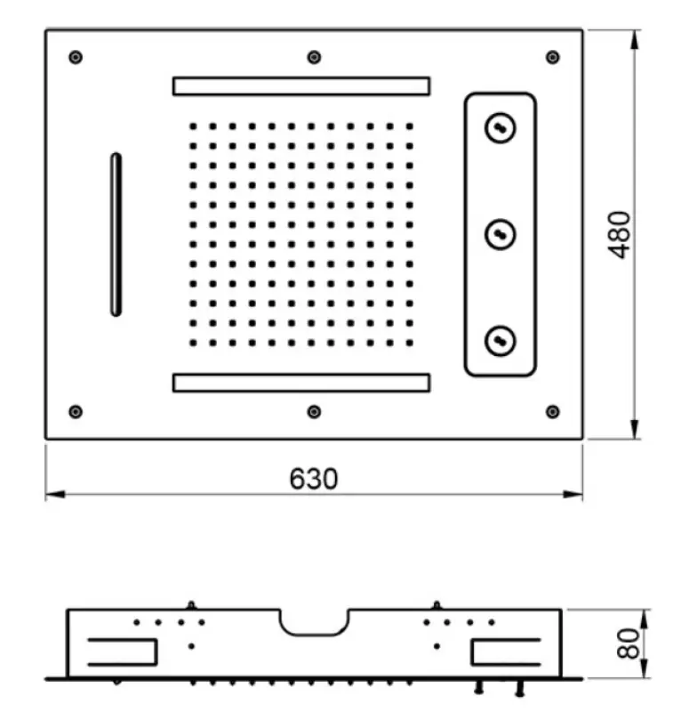 SB Spin Pokušení Chromoterapie Vestavěná Dešťová Sprcha PVD Měď 1208955418