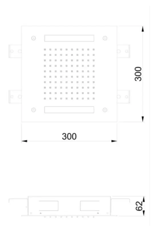SB Easy Chromoterapie Regendouche Inbouw 30x30cm PVD Měď 1208955430