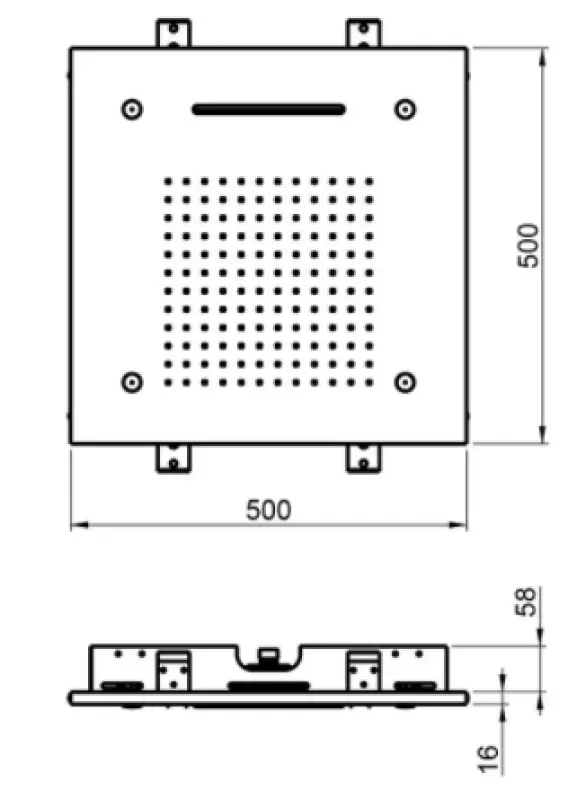 SB Chromoterapie vestavěná dešťová sprcha se 3 typy proudů 50x50 cm PVD Zlato 1208955448