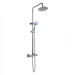 Aquadesign Valence nástěnná sprchová souprava s termostatem a dešťovou sprchou, chrom