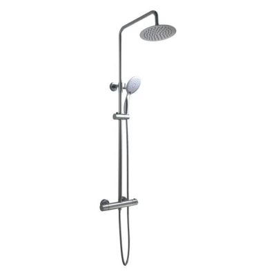 Aquadesign Valence nástěnná sprchová souprava s termostatem a dešťovou sprchou, chrom