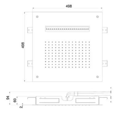 SB Wire Temptation XL Built-in Rain Shower 2-jet PVD Gun Metal 1208955678