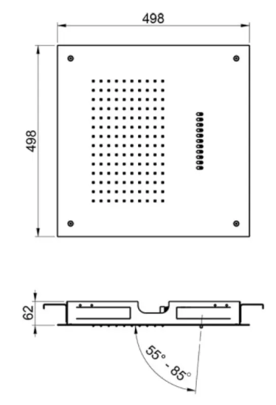SB Wave Pokušení Dešťová sprcha vestavěná 2-proudová Matná Černá 1208955683