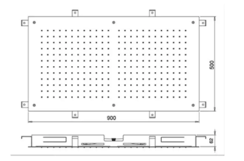 SB Temptation vestavná obdélníková sprchová hlavice 900x500mm z nerezové oceli 1208955700