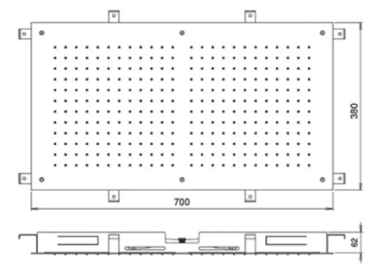 SB Temptation dešťová sprcha vestavná obdélník 700x380mm PVD Gun Metal 1208955704